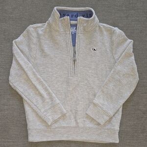 Vineyard Vines Light Gray Saltwater Quarter Zip (youth)